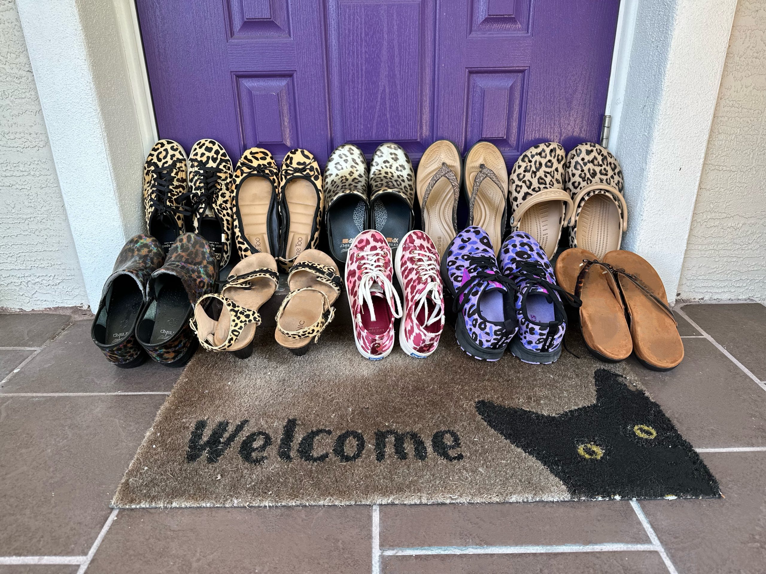 My personal collection of leopard print shoes on Amazon